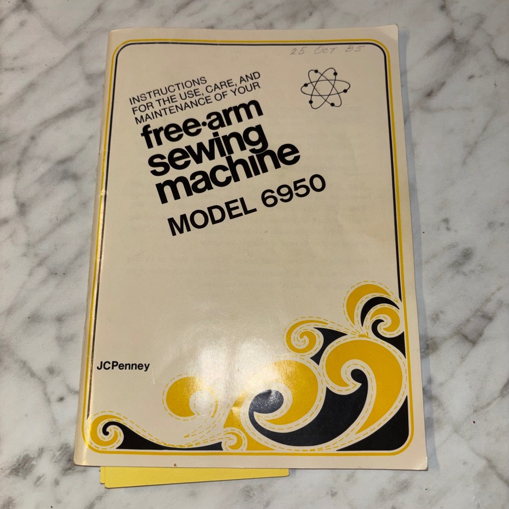 Vintage JCPenney Free-Arm Sewing Machine Model 6950 Instruction Manual 1985